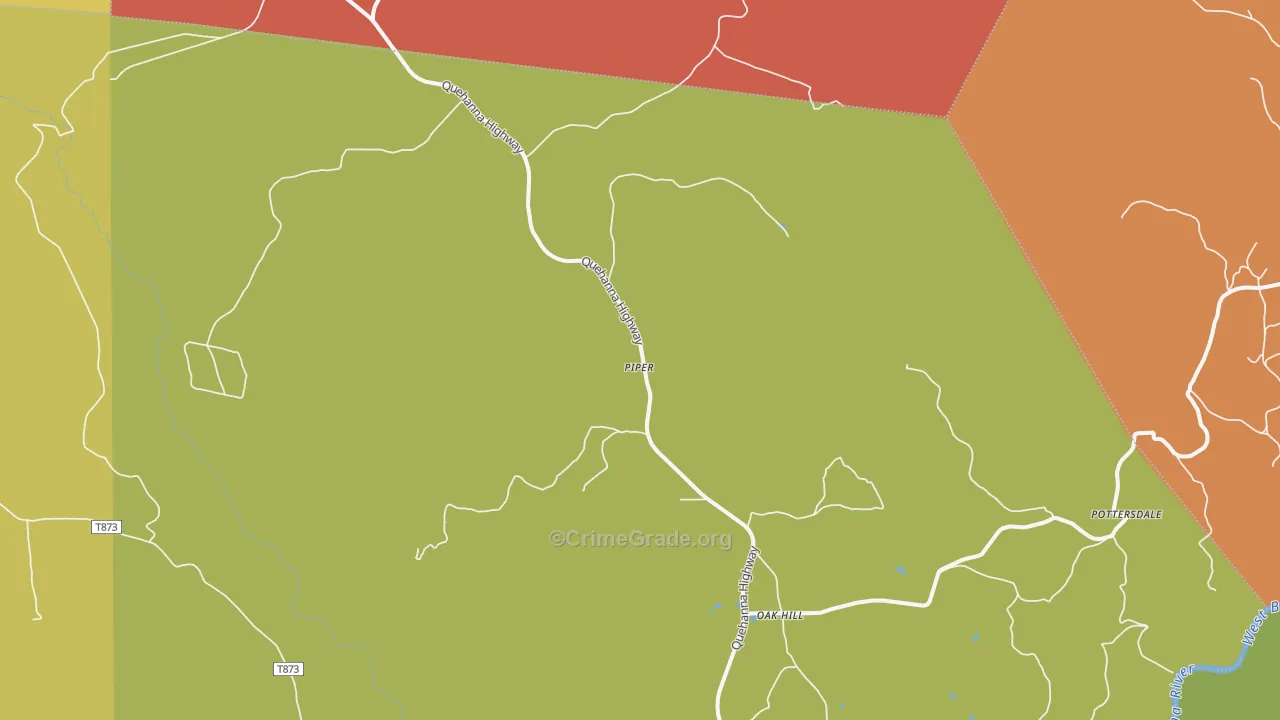 Piper, PA Map of Drug-Related Crime Rates