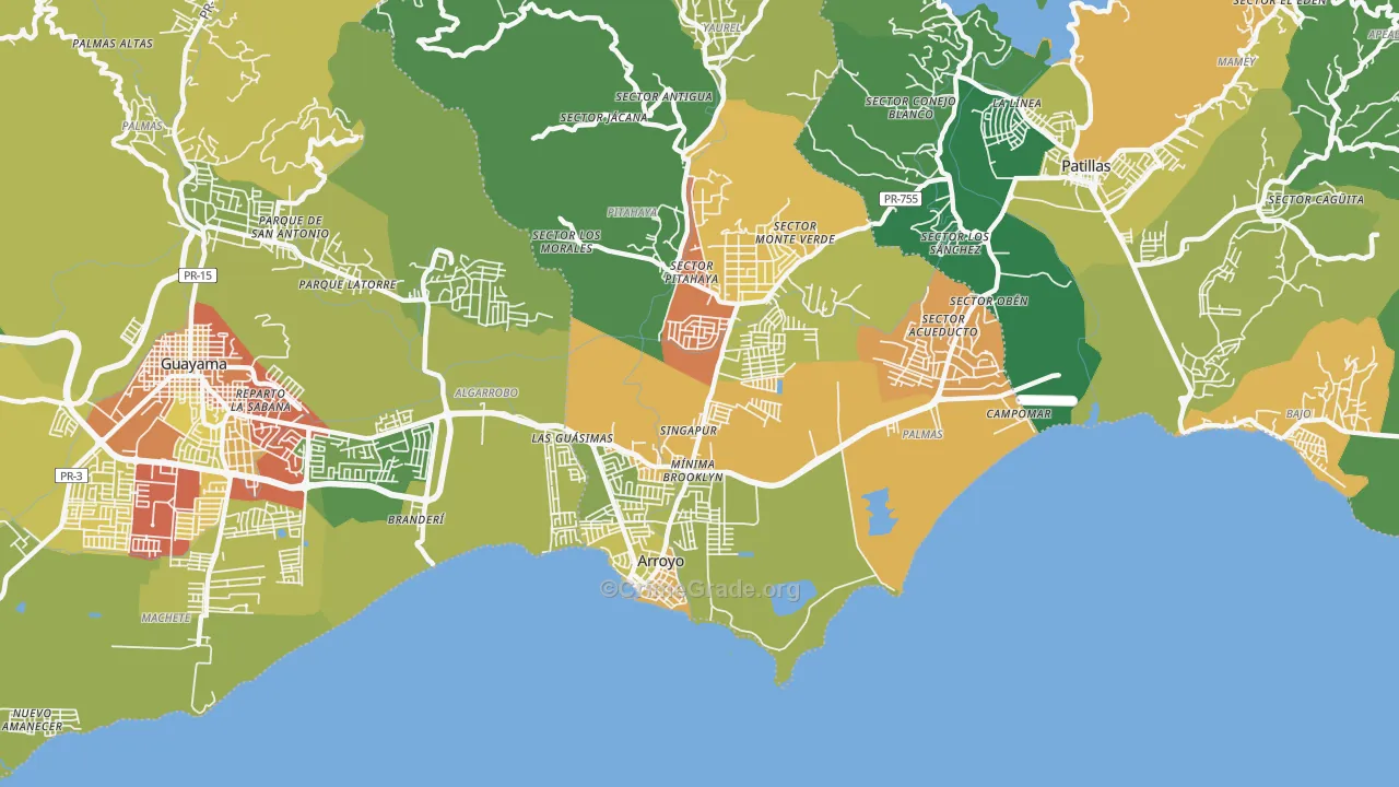 Pitahaya, PR Map of Drug-Related Crime Rates