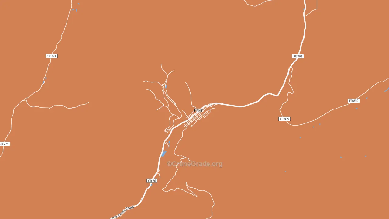 Pitkin, CO Map of Drug-Related Crime Rates