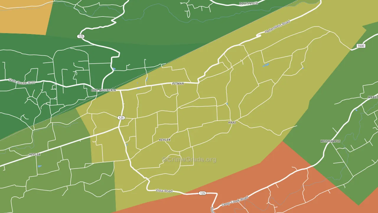 Pitman, PA Map of Drug-Related Crime Rates