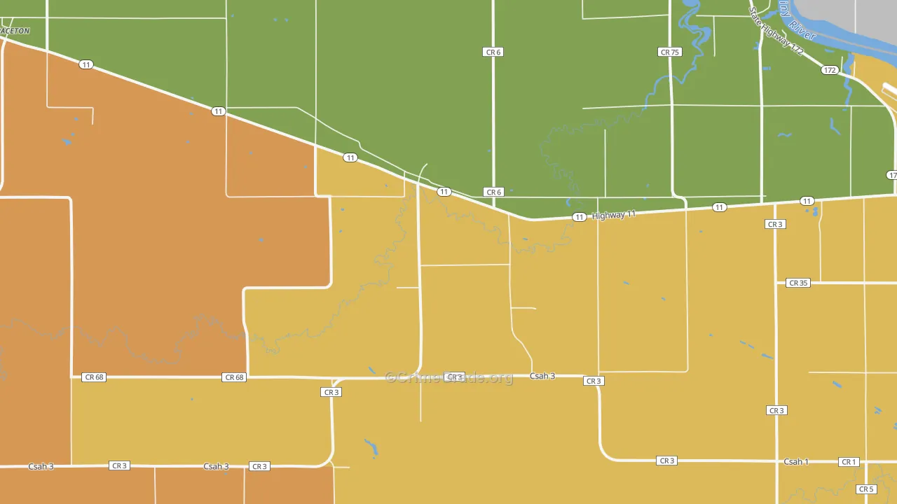 Pitt, MN Map of Drug-Related Crime Rates