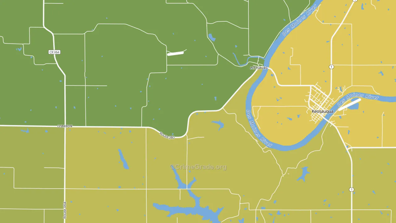 Pittsburg, IA Map of Drug-Related Crime Rates