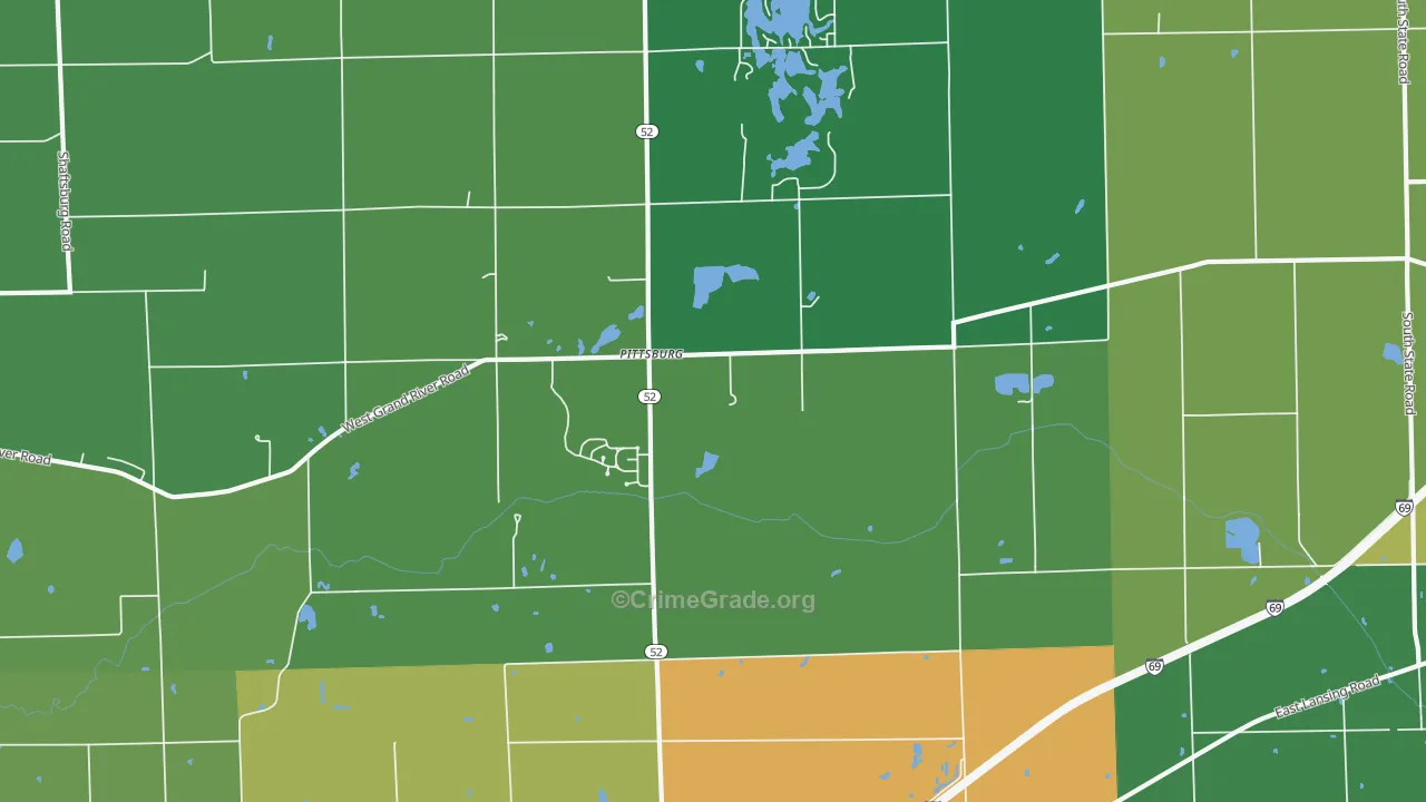 Pittsburg, MI Map of Drug-Related Crime Rates