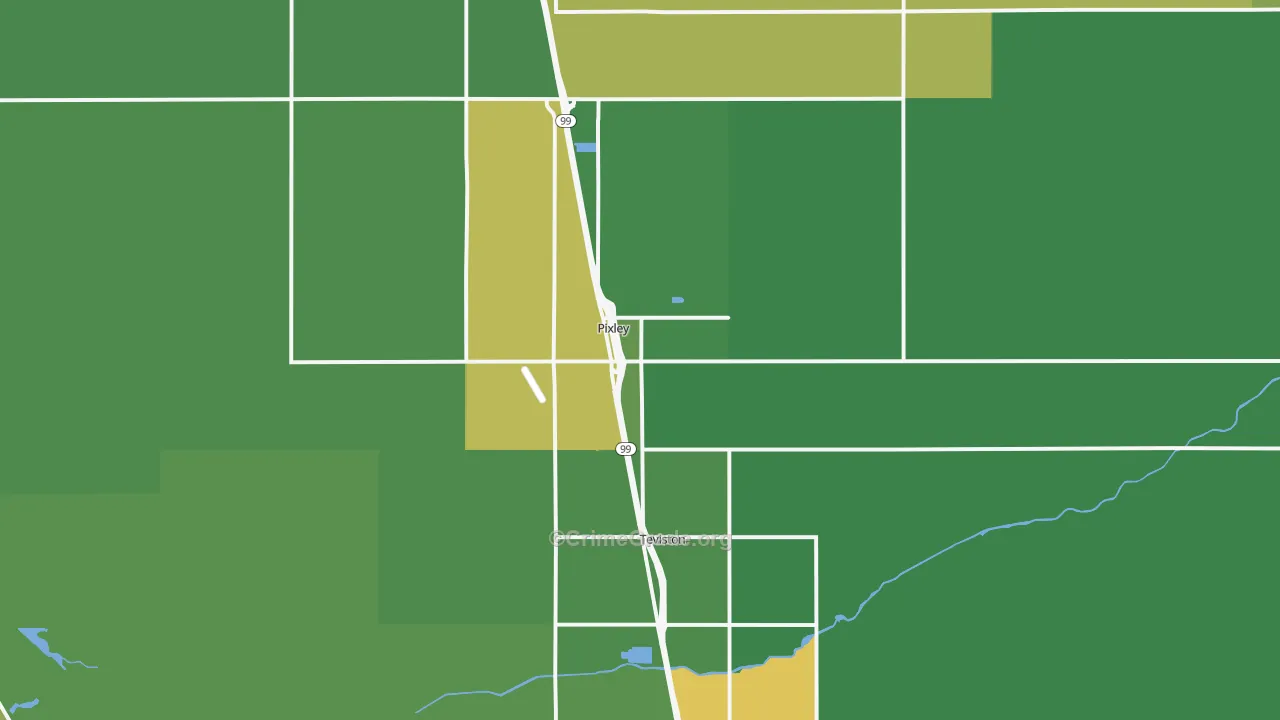 Pixley, CA Map of Drug-Related Crime Rates