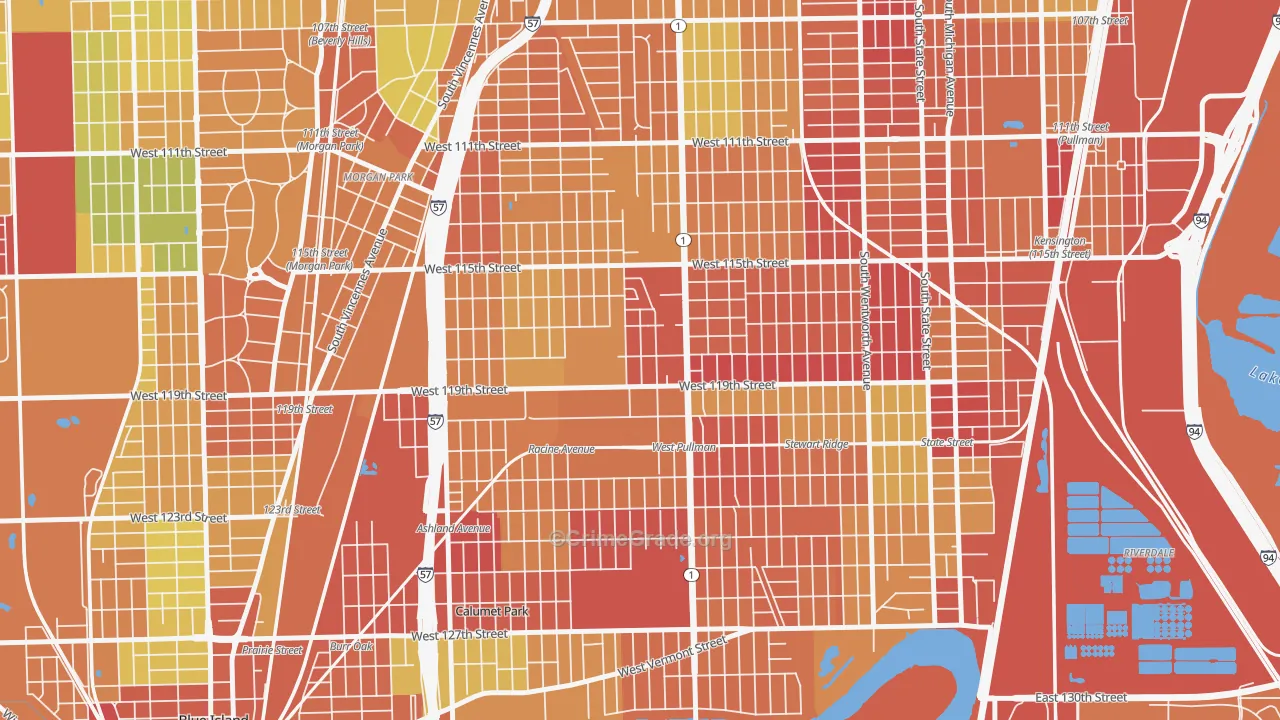 Placerdale, Chicago, IL Map of Drug-Related Crime Rates