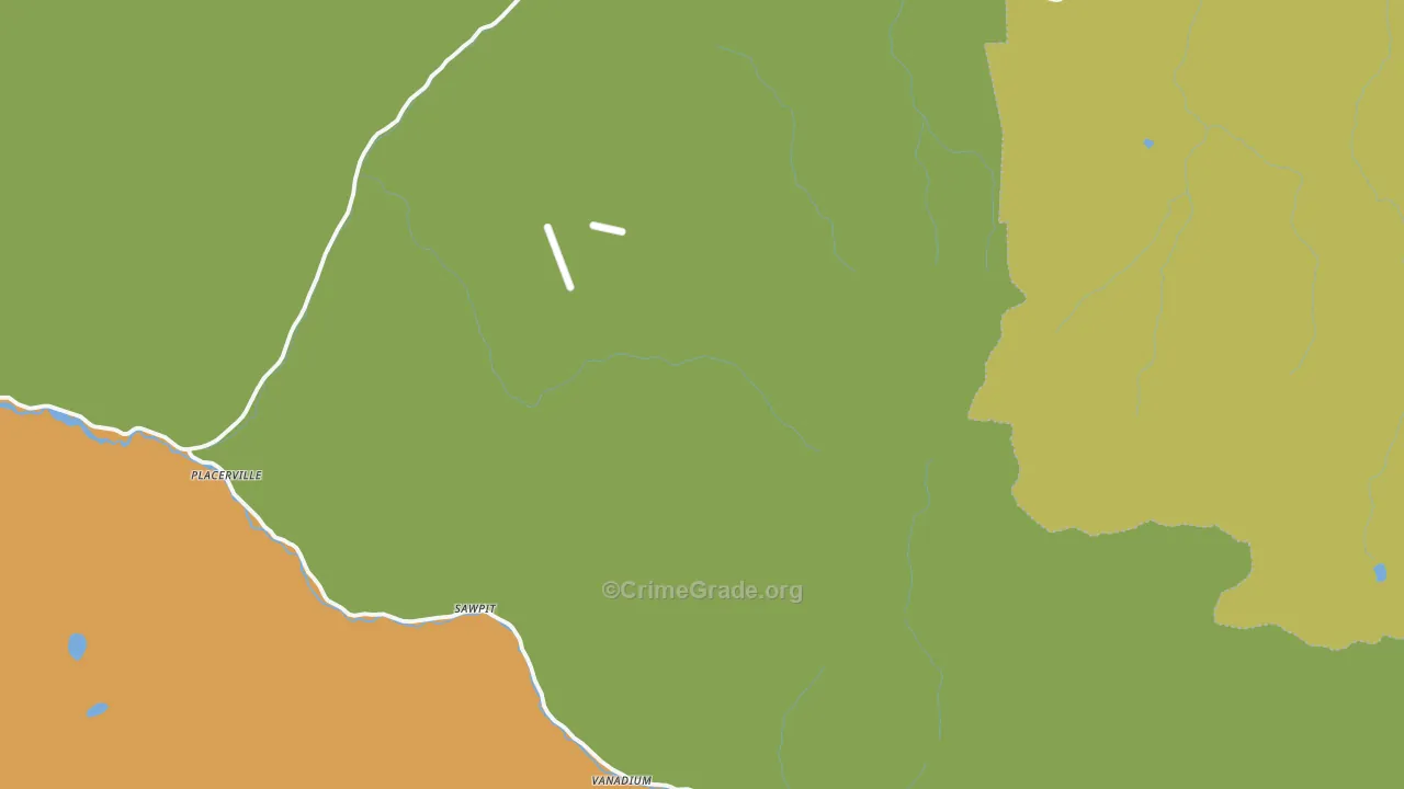 Placerville, CO Map of Drug-Related Crime Rates