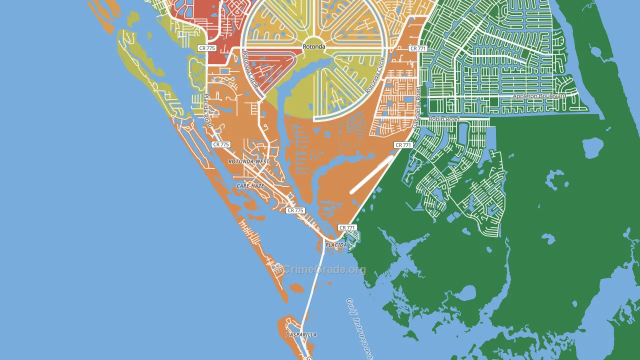 Placida, FL Map of Drug-Related Crime Rates