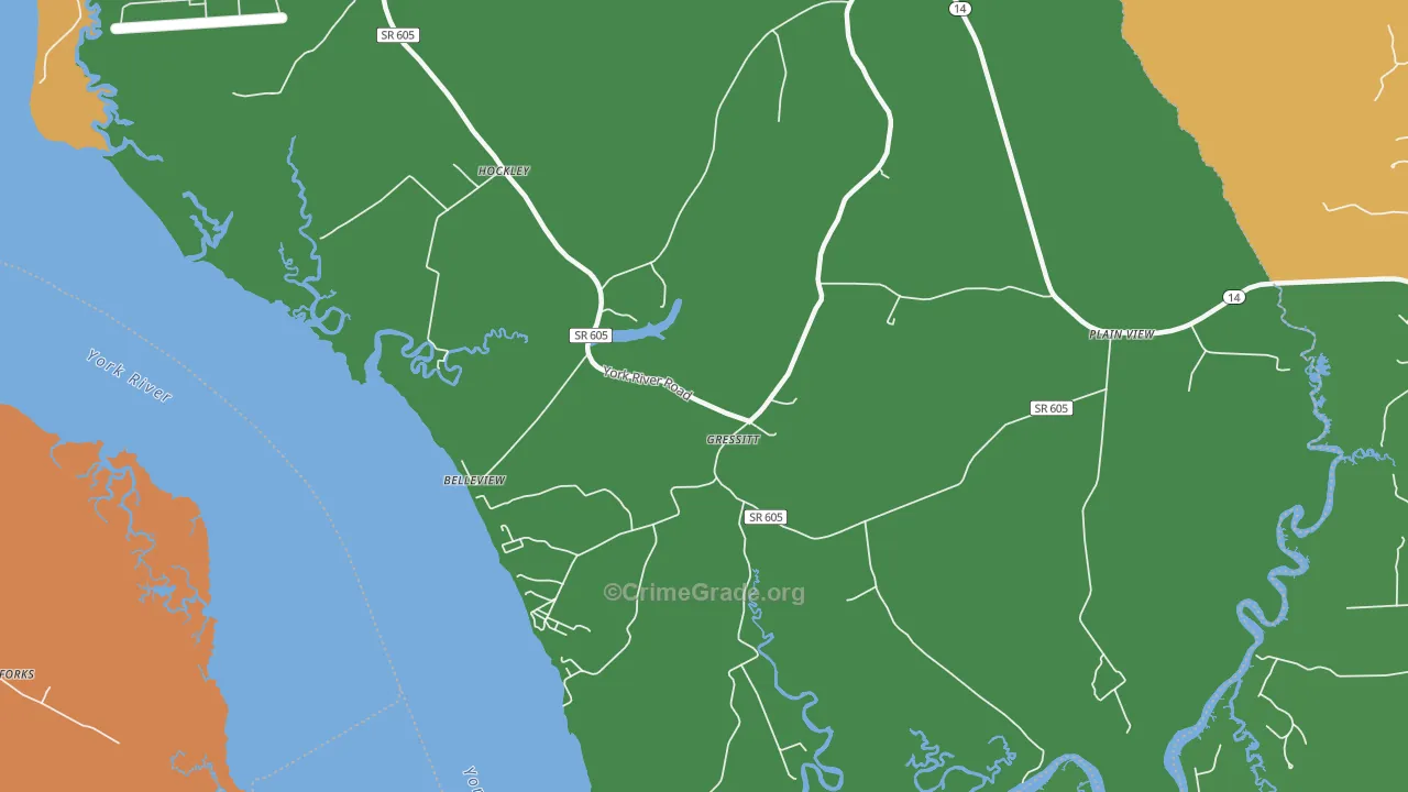 Plain View, VA Map of Drug-Related Crime Rates
