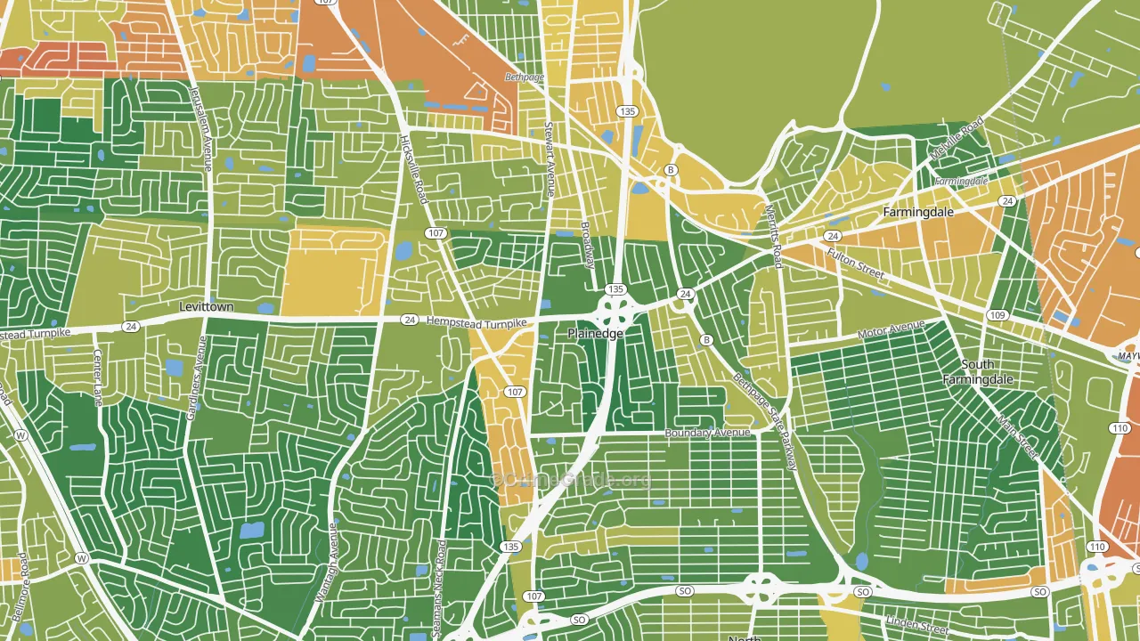 Plainedge, NY Map of Drug-Related Crime Rates