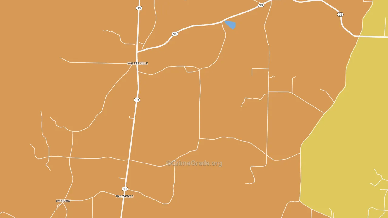 Plainfield, AR Map of Drug-Related Crime Rates