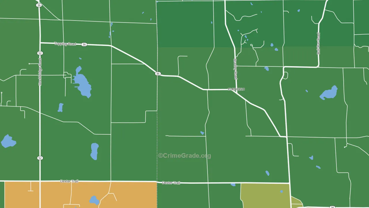 Plainfield, MI Map of Drug-Related Crime Rates