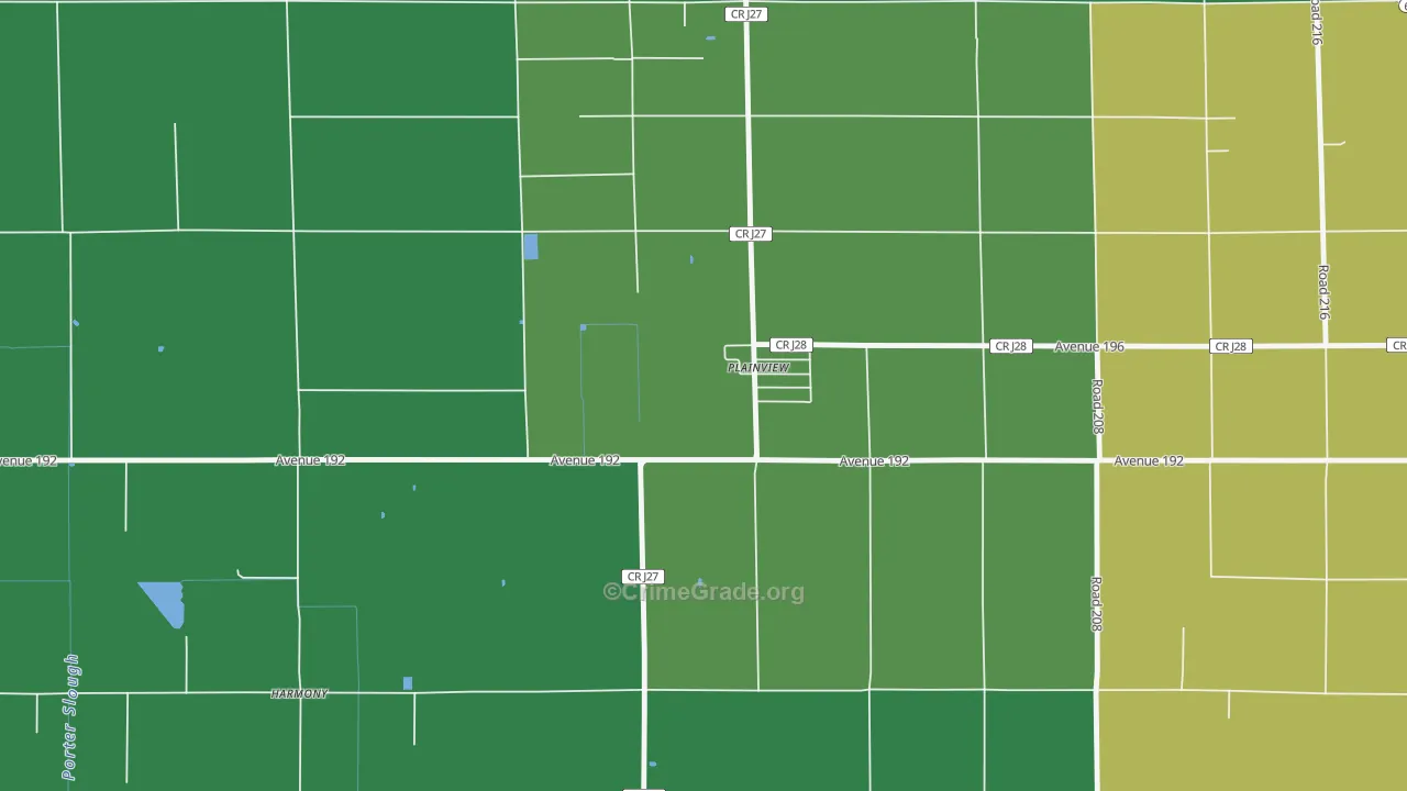 Plainview, CA Map of Drug-Related Crime Rates