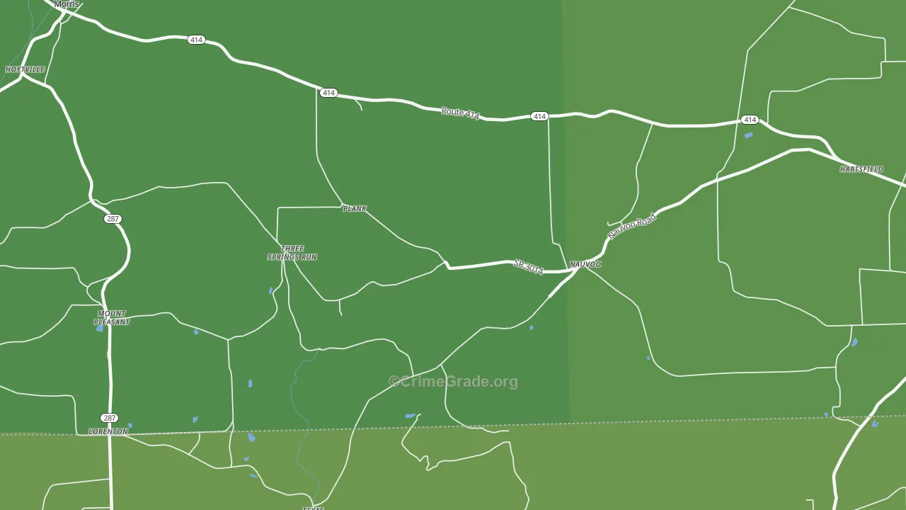 Plank, PA Map of Drug-Related Crime Rates