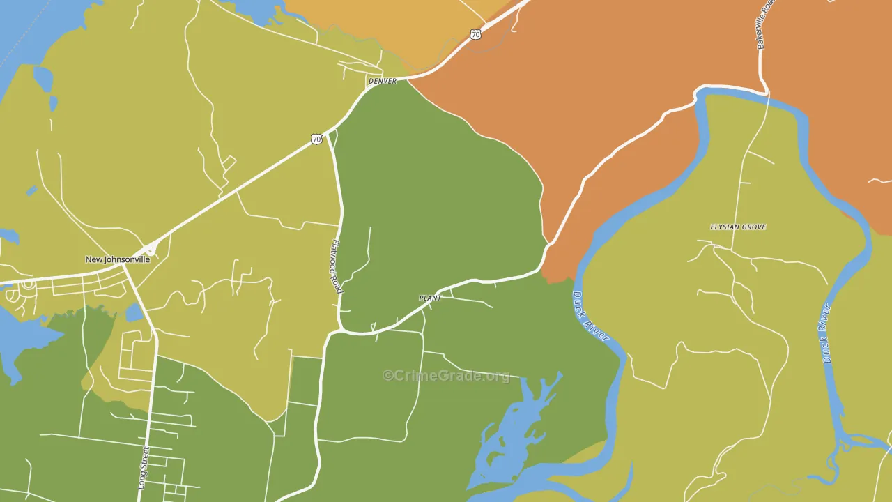 Plant, TN Map of Drug-Related Crime Rates