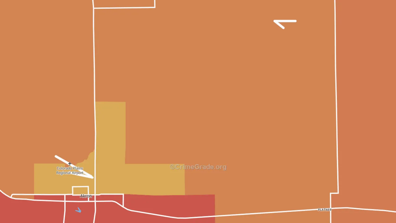 Platner, CO Map of Drug-Related Crime Rates