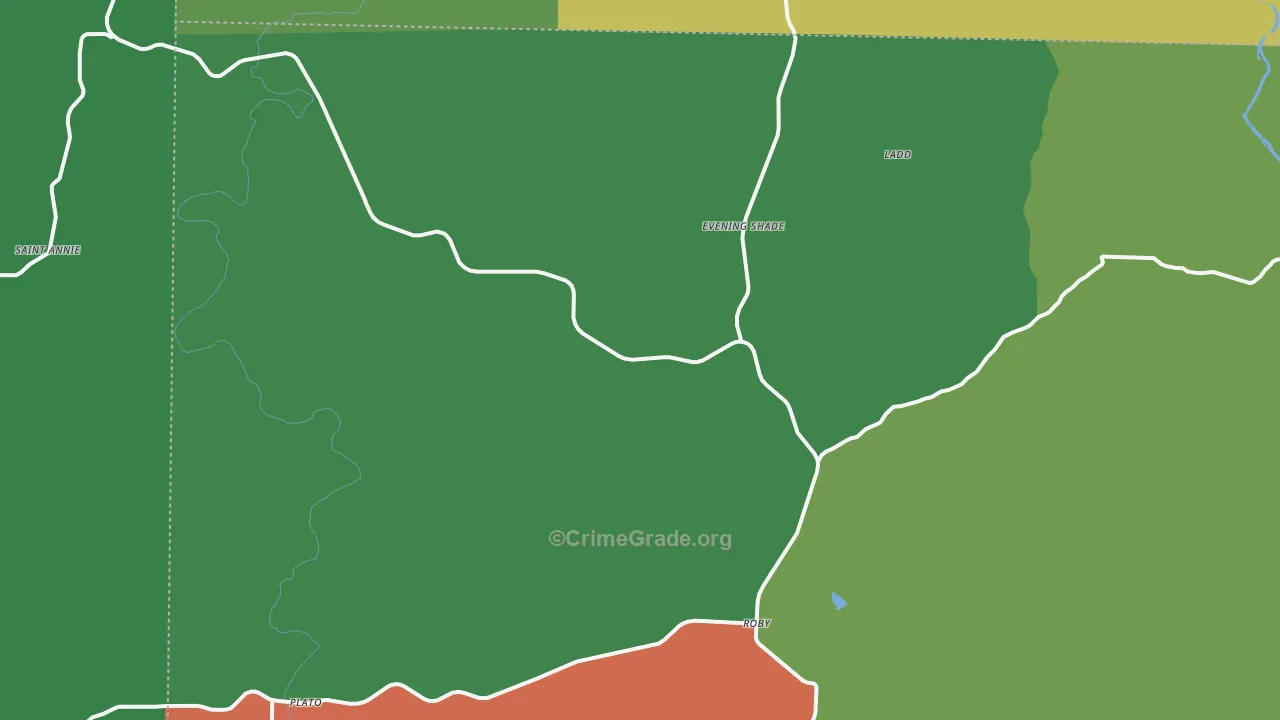 Plato, MO Map of Drug-Related Crime Rates
