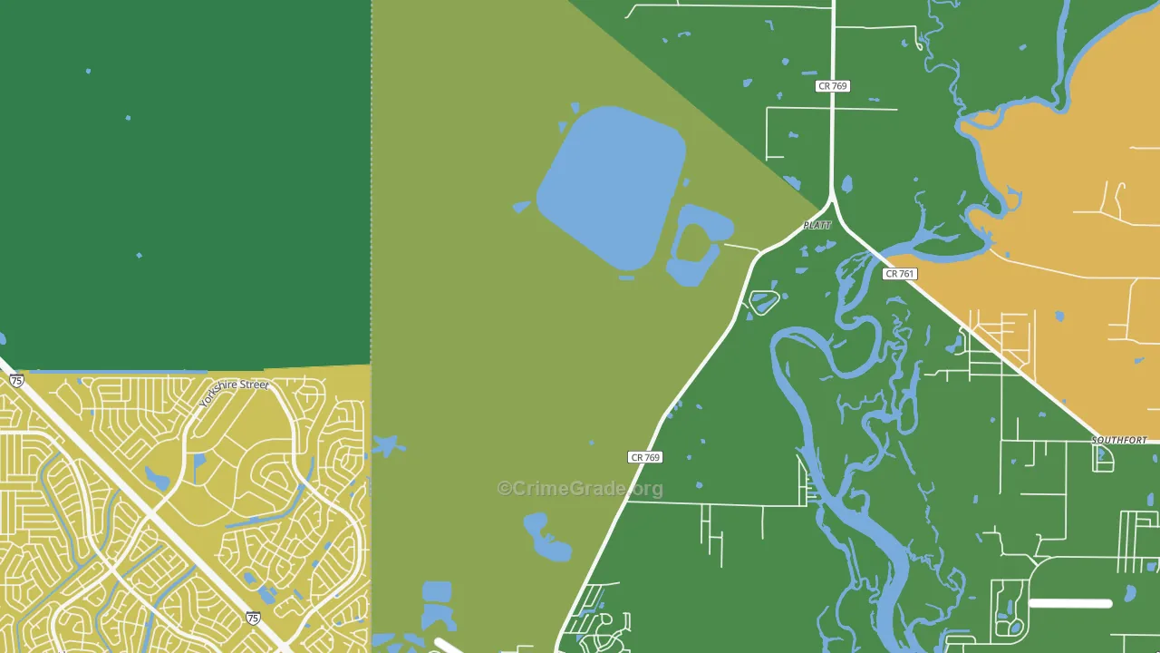 Platt, FL Map of Drug-Related Crime Rates