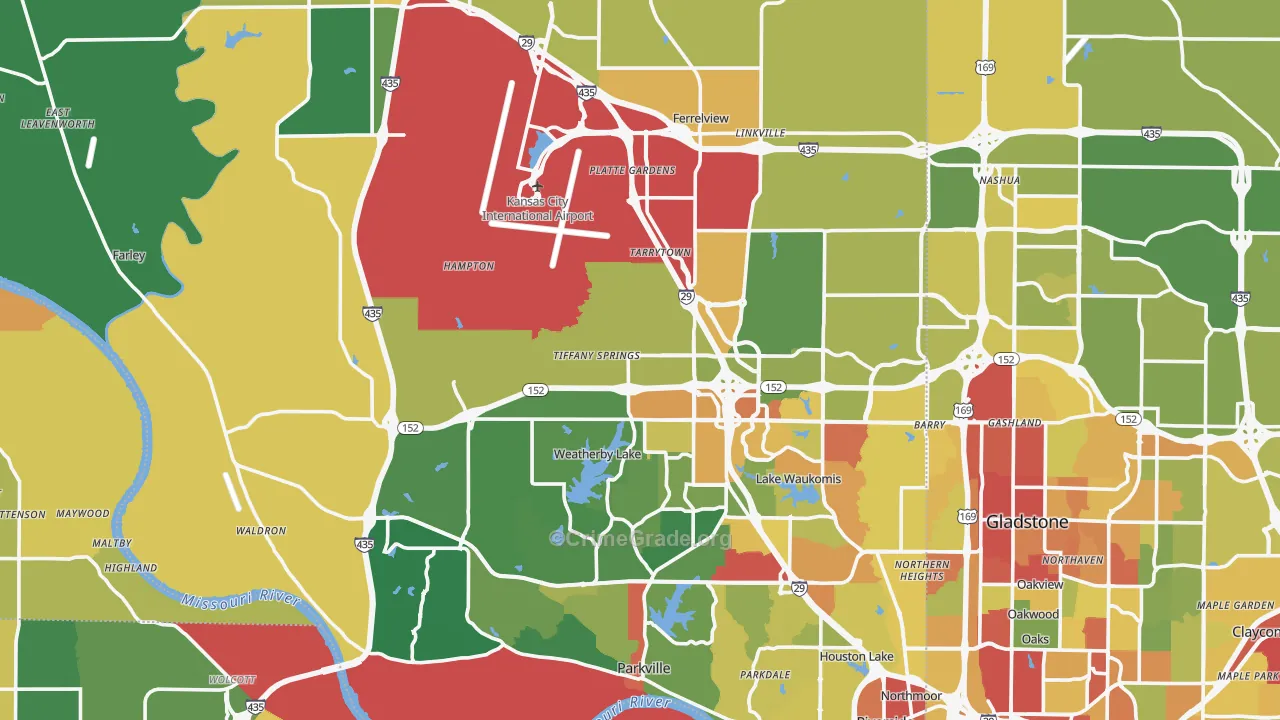 Platte County, MO Map of Drug-Related Crime Rates