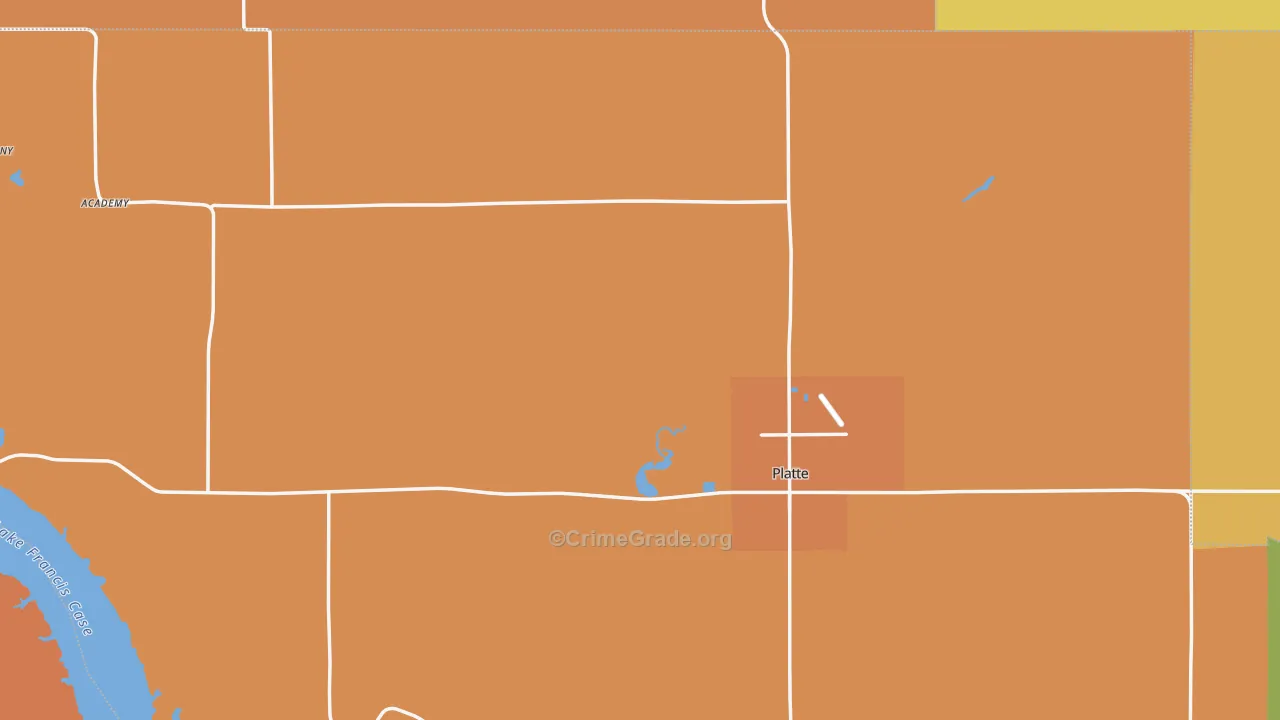 Platte, SD Map of Drug-Related Crime Rates