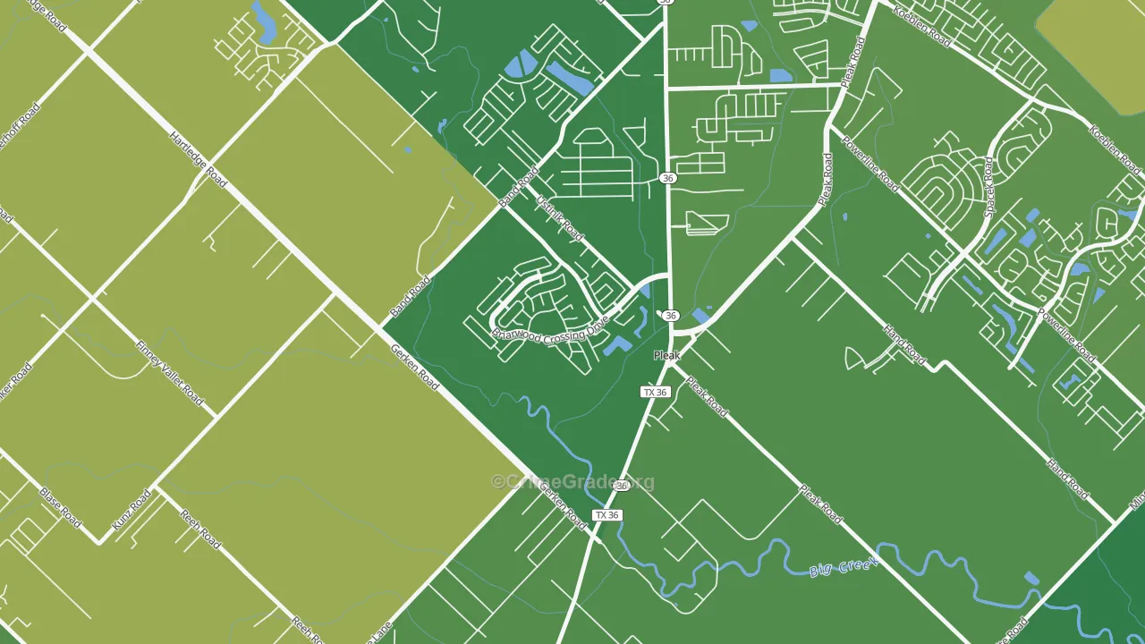Pleak, TX Map of Drug-Related Crime Rates