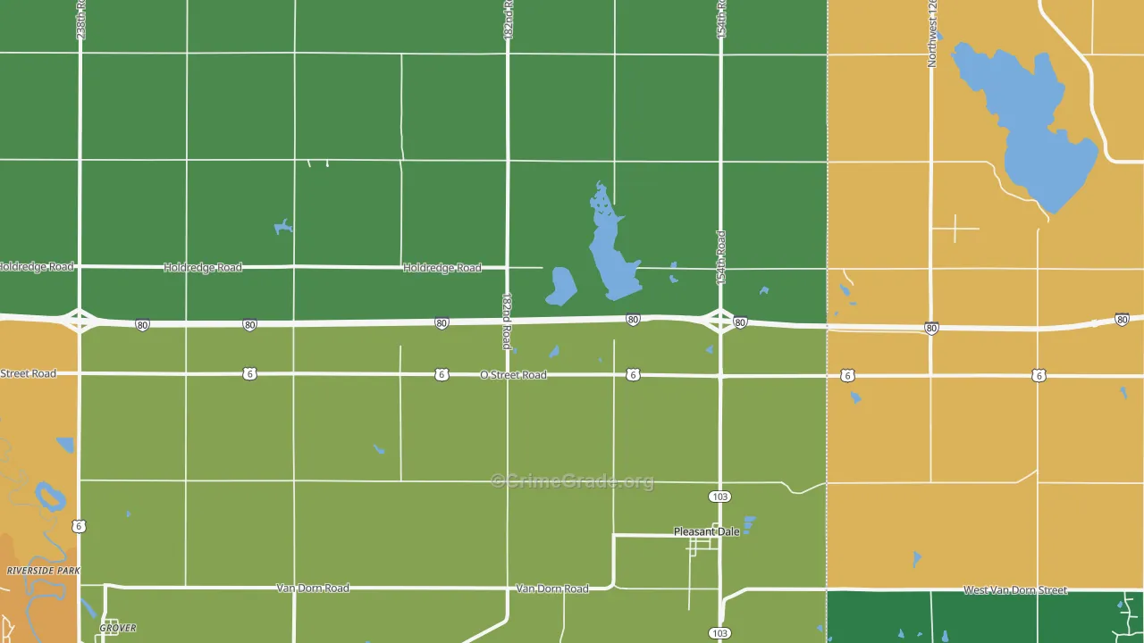 Pleasant Dale, NE Map of Drug-Related Crime Rates