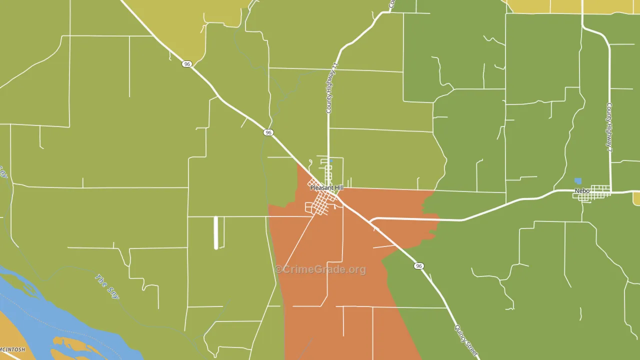 Pleasant Hill, IL Map of Drug-Related Crime Rates