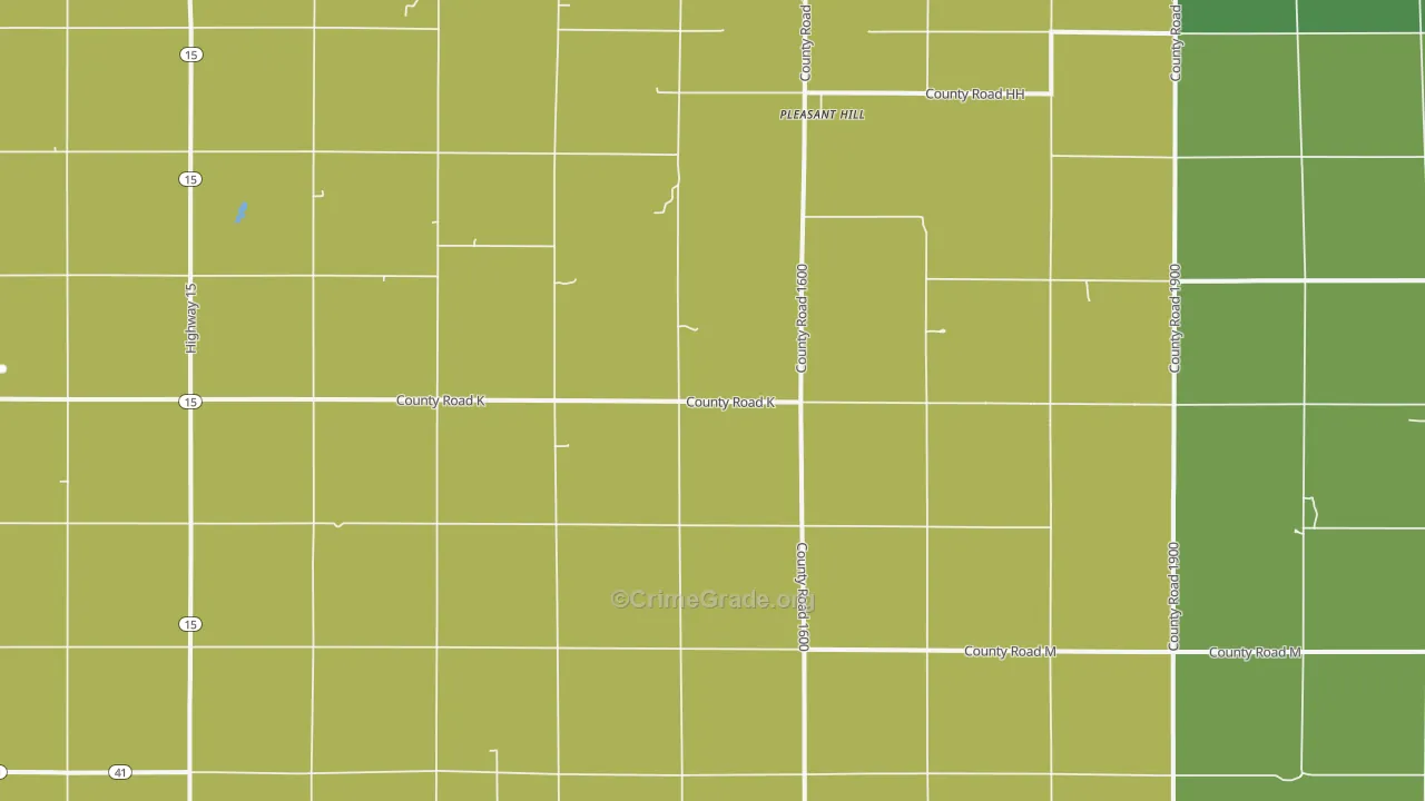 Pleasant Hill, NE Map of Drug-Related Crime Rates