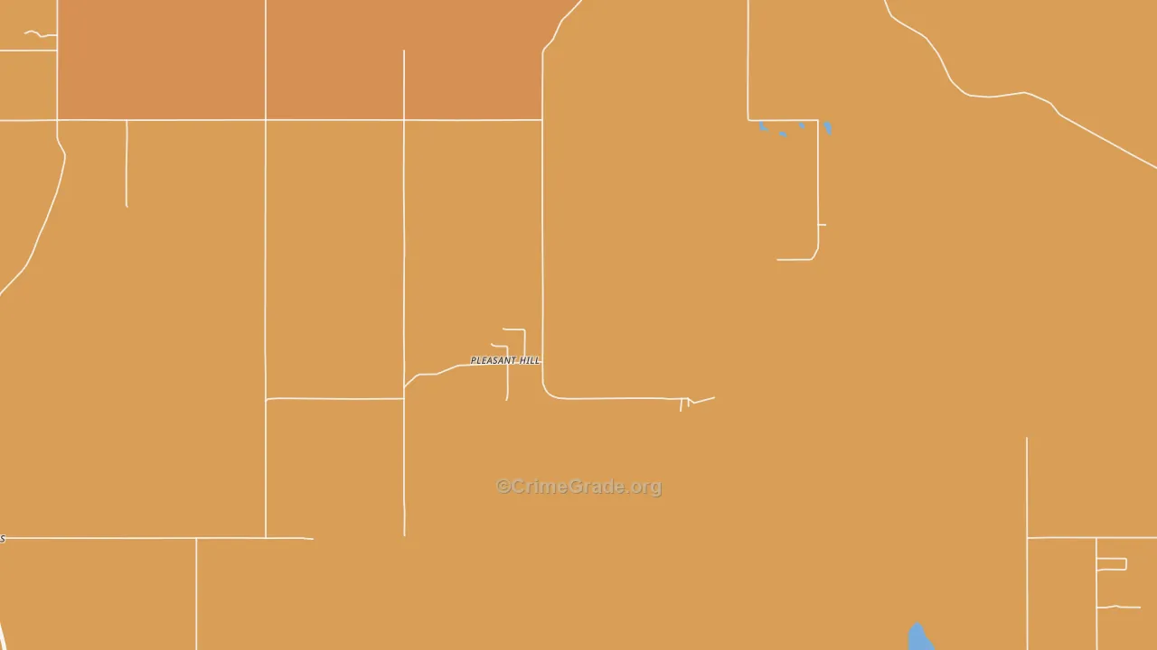 Pleasant Hill, OK Map of Drug-Related Crime Rates