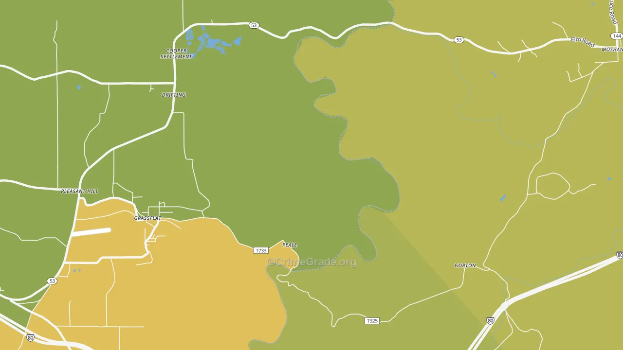 Pleasant Hill, PA Map of Drug-Related Crime Rates