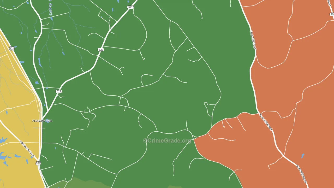 Pleasant Hill, SC Map of Drug-Related Crime Rates