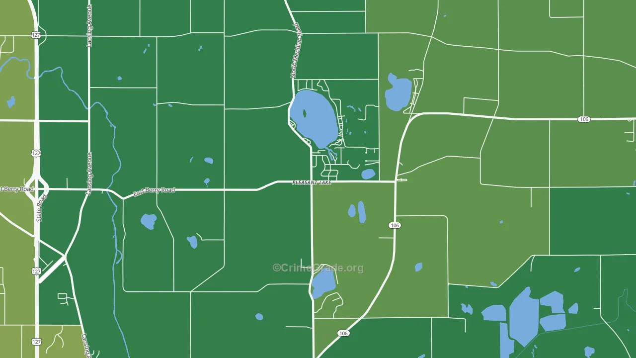 Pleasant Lake, MI Map of Drug-Related Crime Rates