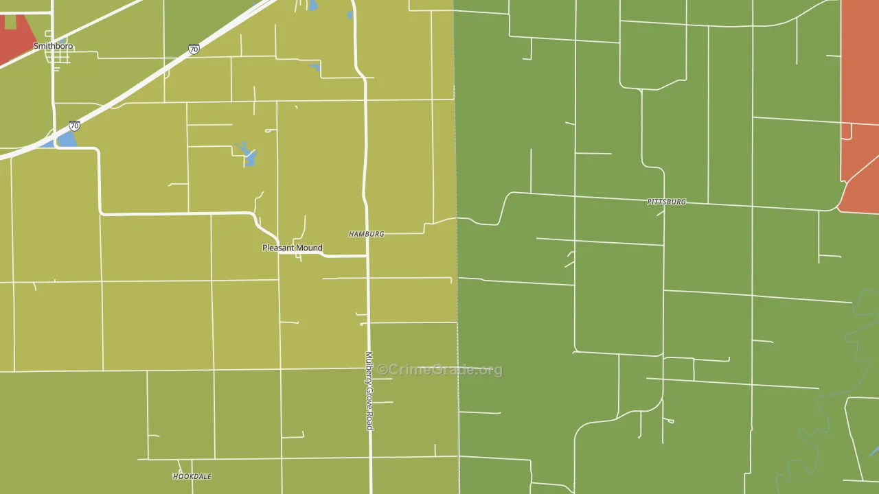 Pleasant Mound, IL Map of Drug-Related Crime Rates