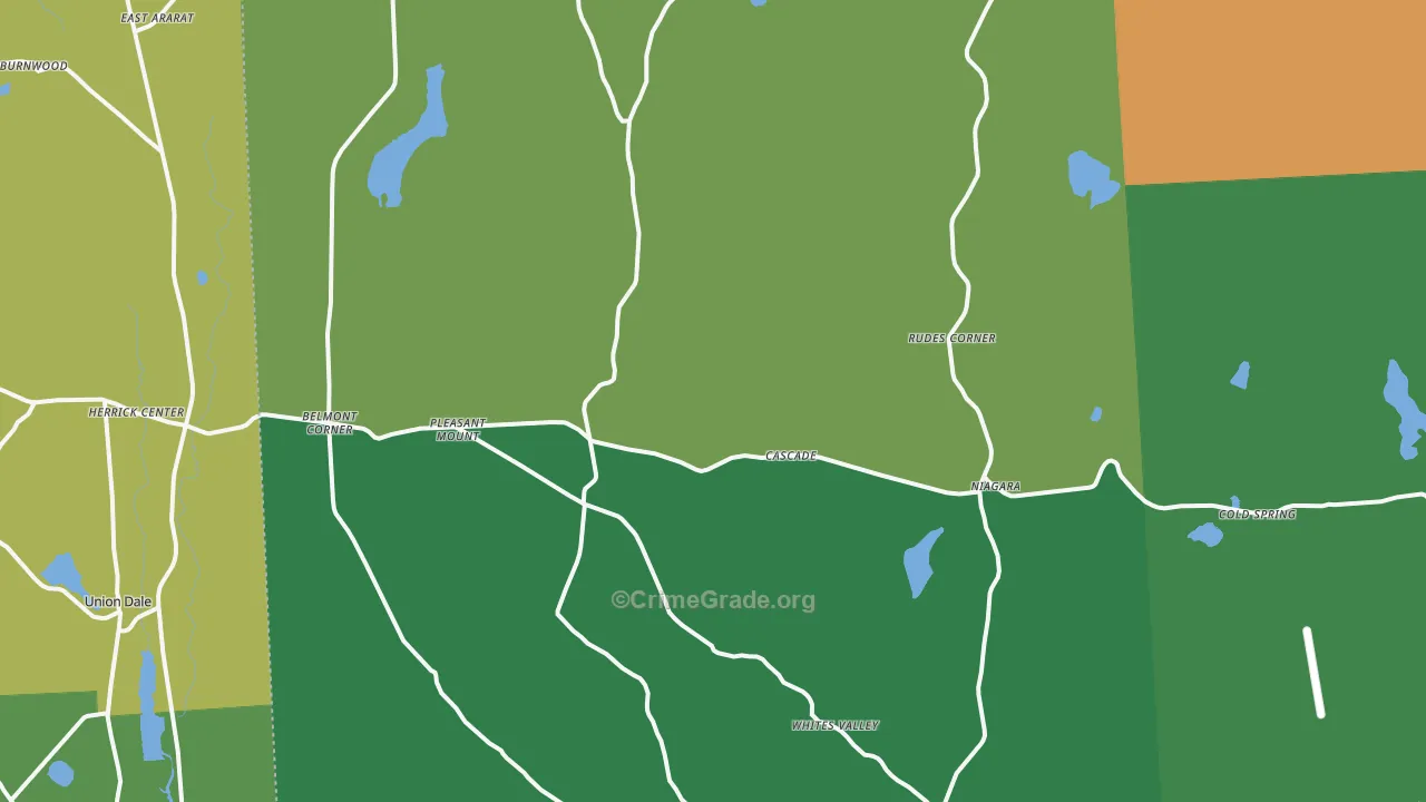 Pleasant Mount, PA Map of Drug-Related Crime Rates