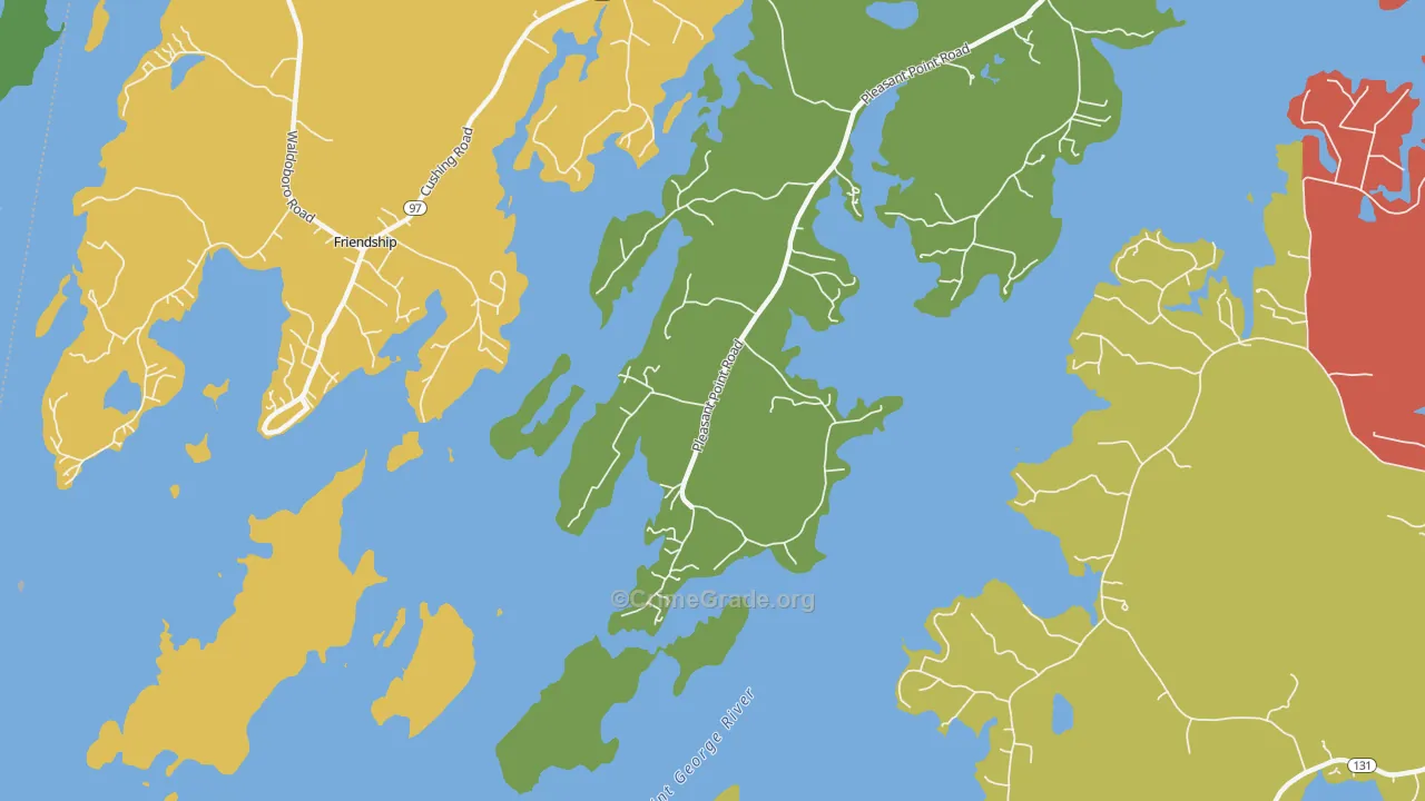 Pleasant Point, ME Map of Drug-Related Crime Rates
