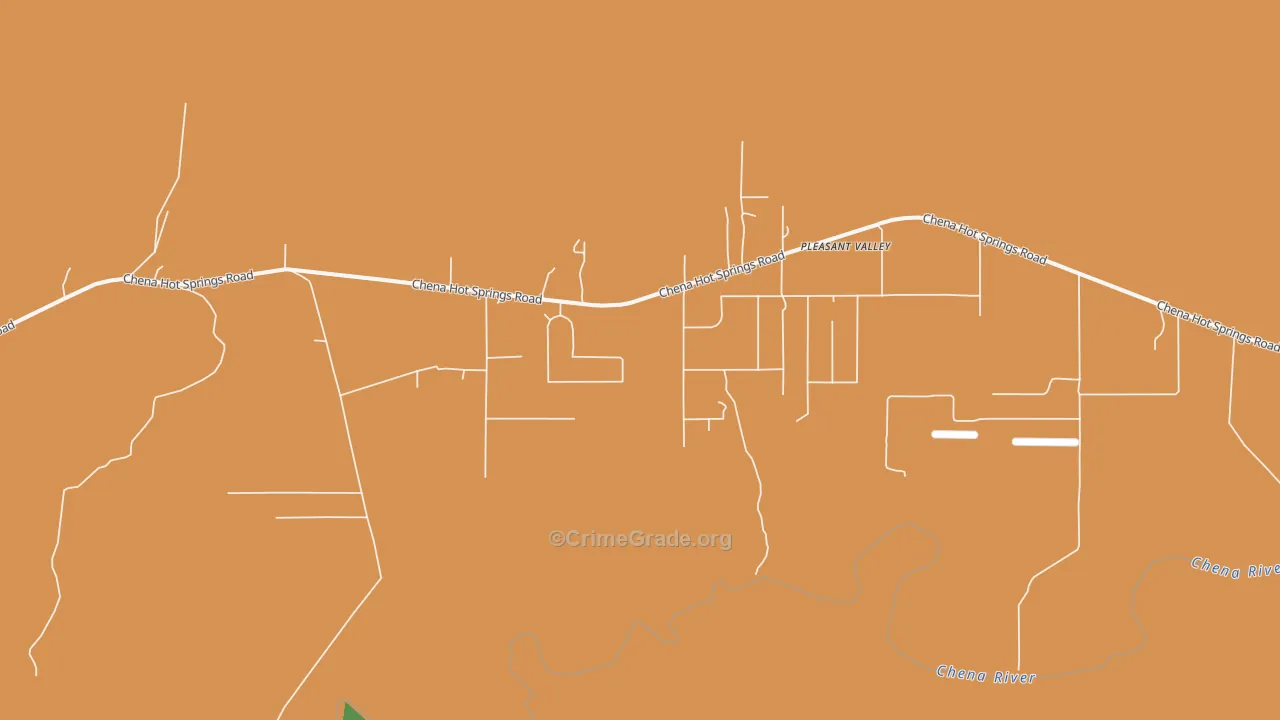 Pleasant Valley, AK Map of Drug-Related Crime Rates