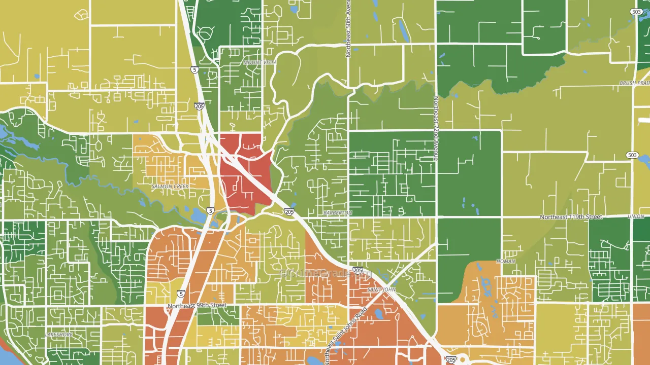 Pleasant Valley, Vancouver, WA Map of Drug-Related Crime Rates
