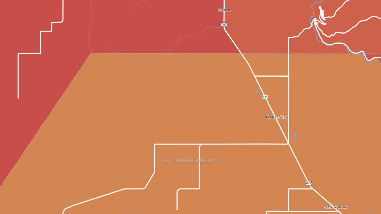 Pleasant View, CO Map of Drug-Related Crime Rates