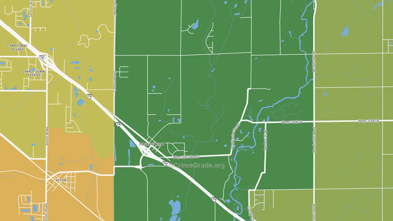 Pleasant View, IN Map of Drug-Related Crime Rates