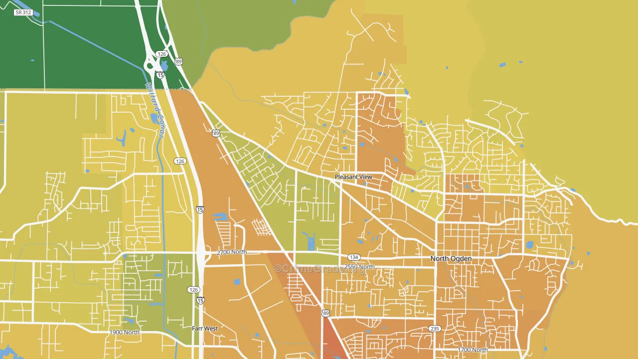 Pleasant View, UT Map of Drug-Related Crime Rates