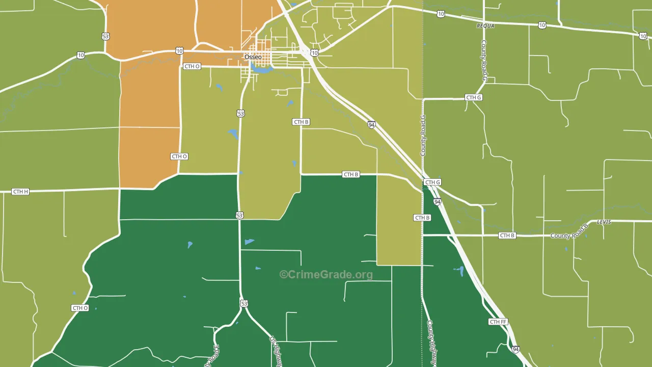 Pleasantville, WI Map of Drug-Related Crime Rates