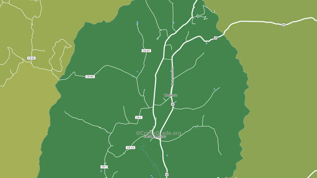 Pleasure Valley, WV Map of Drug-Related Crime Rates