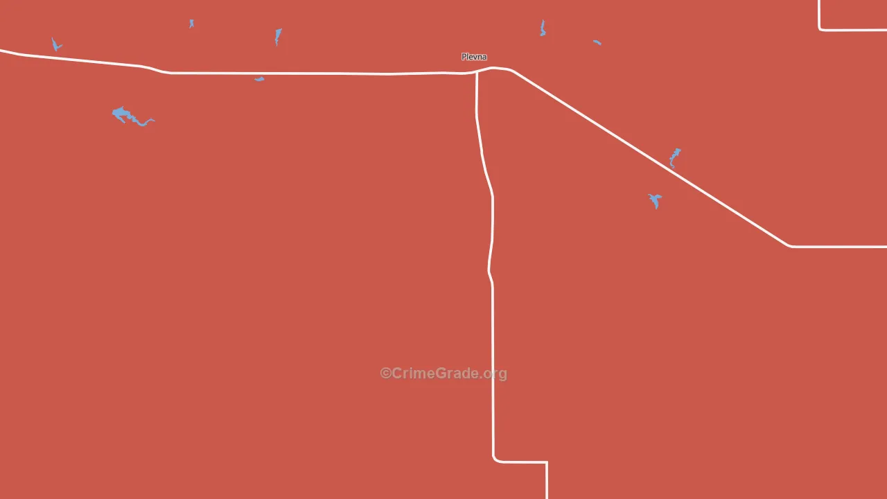 Plevna, MT Map of Drug-Related Crime Rates