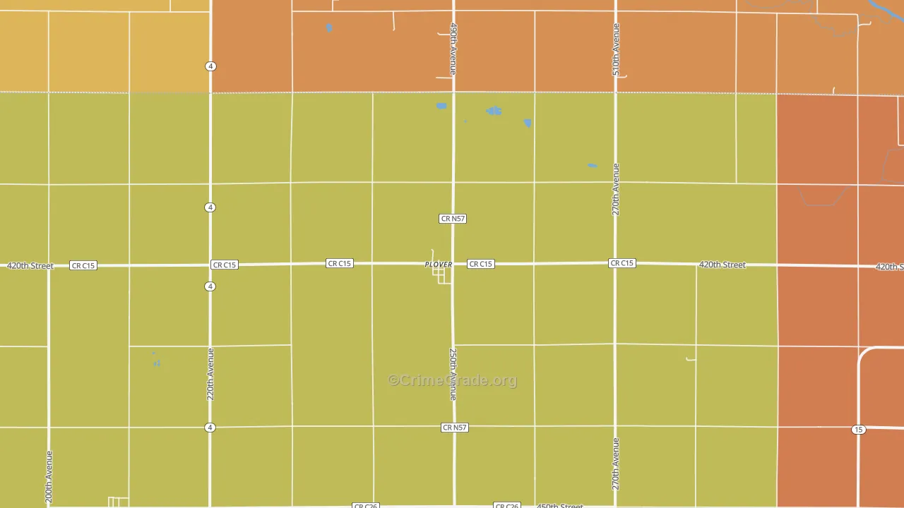 Plover, IA Map of Drug-Related Crime Rates