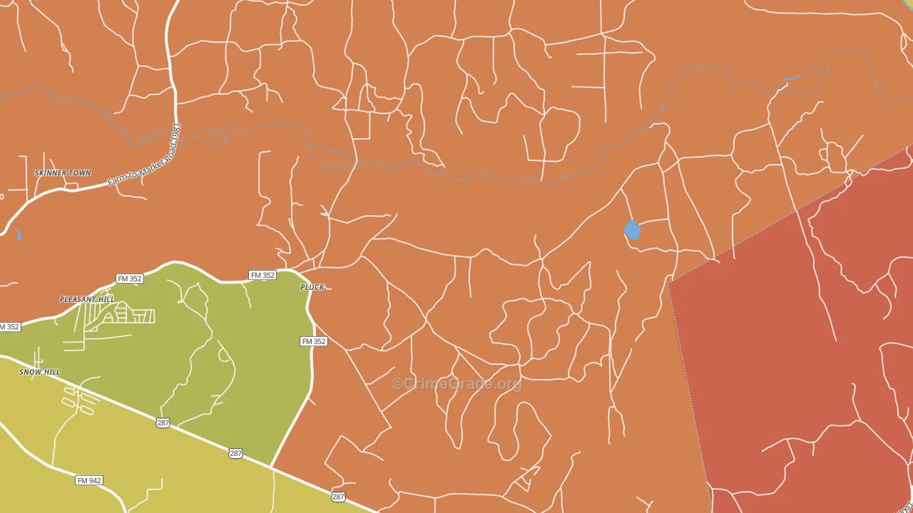 Pluck, TX Map of Drug-Related Crime Rates
