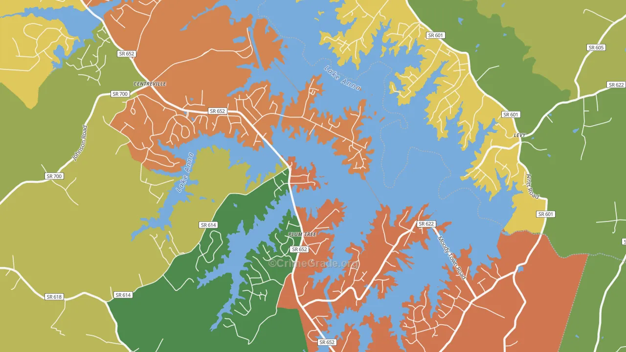 Plum Tree, VA Map of Drug-Related Crime Rates