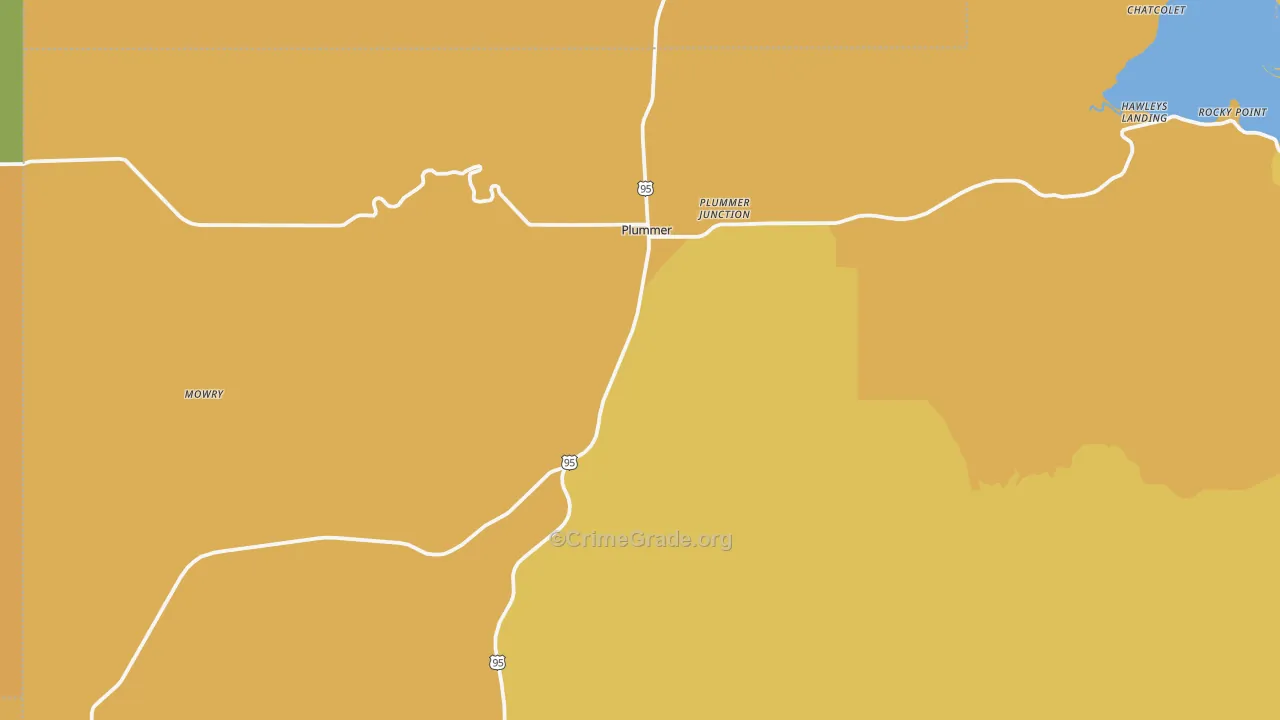Plummer, ID Map of Drug-Related Crime Rates