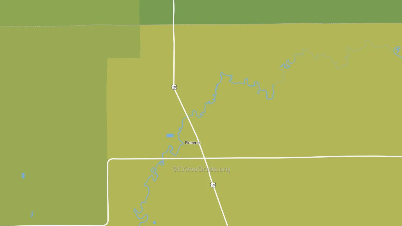 Plummer, MN Map of Drug-Related Crime Rates