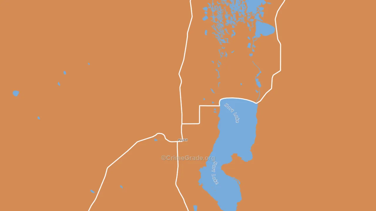 Plush, OR Map of Drug-Related Crime Rates