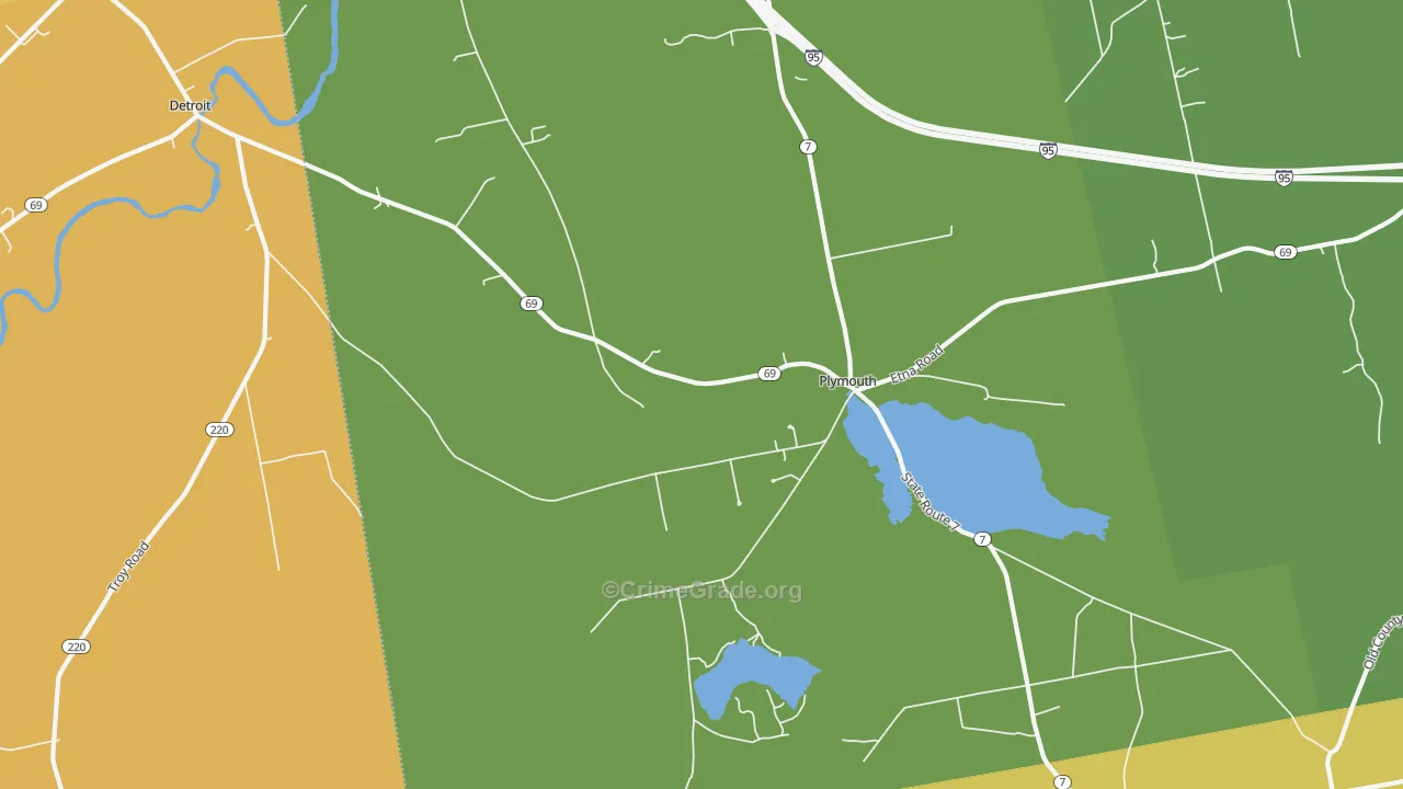 Plymouth, ME Map of Drug-Related Crime Rates