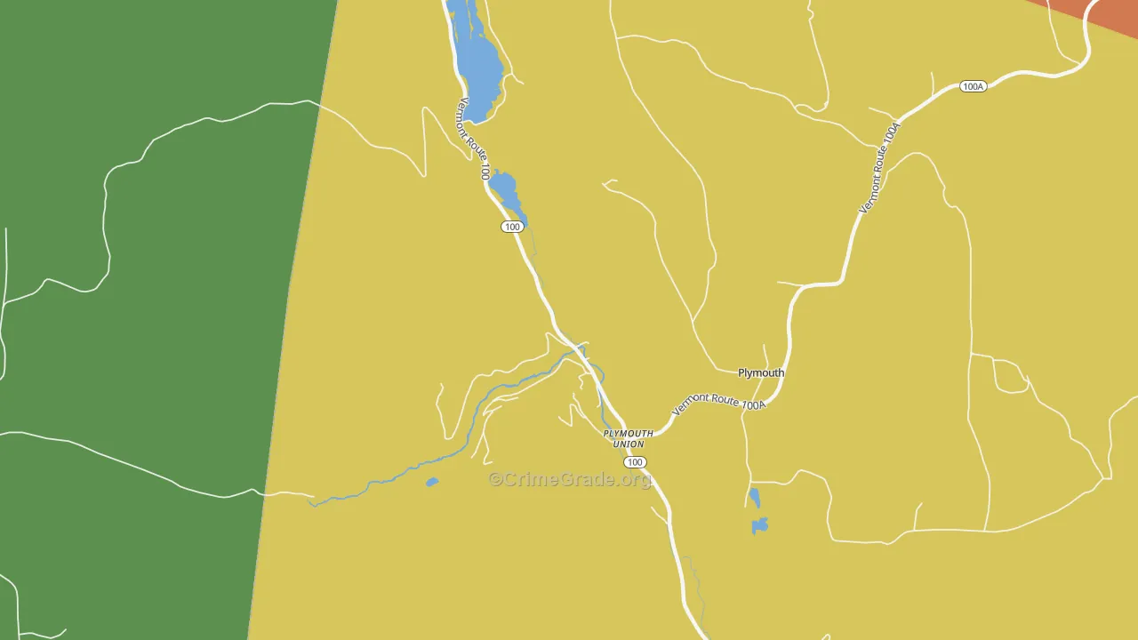 Plymouth Union, VT Map of Drug-Related Crime Rates